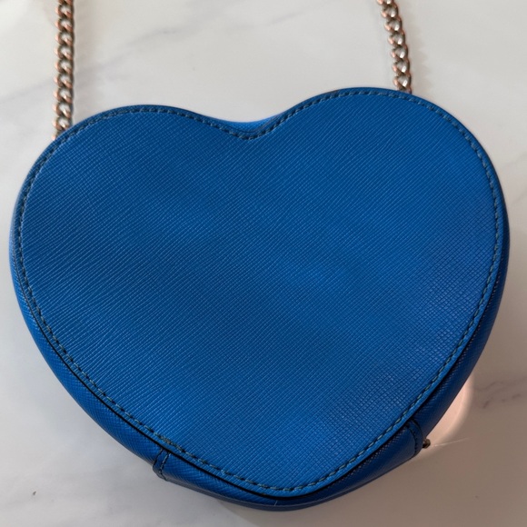 Kate Spade Vibrant Blue Heart Mini Bag as is - Picture 6 of 8